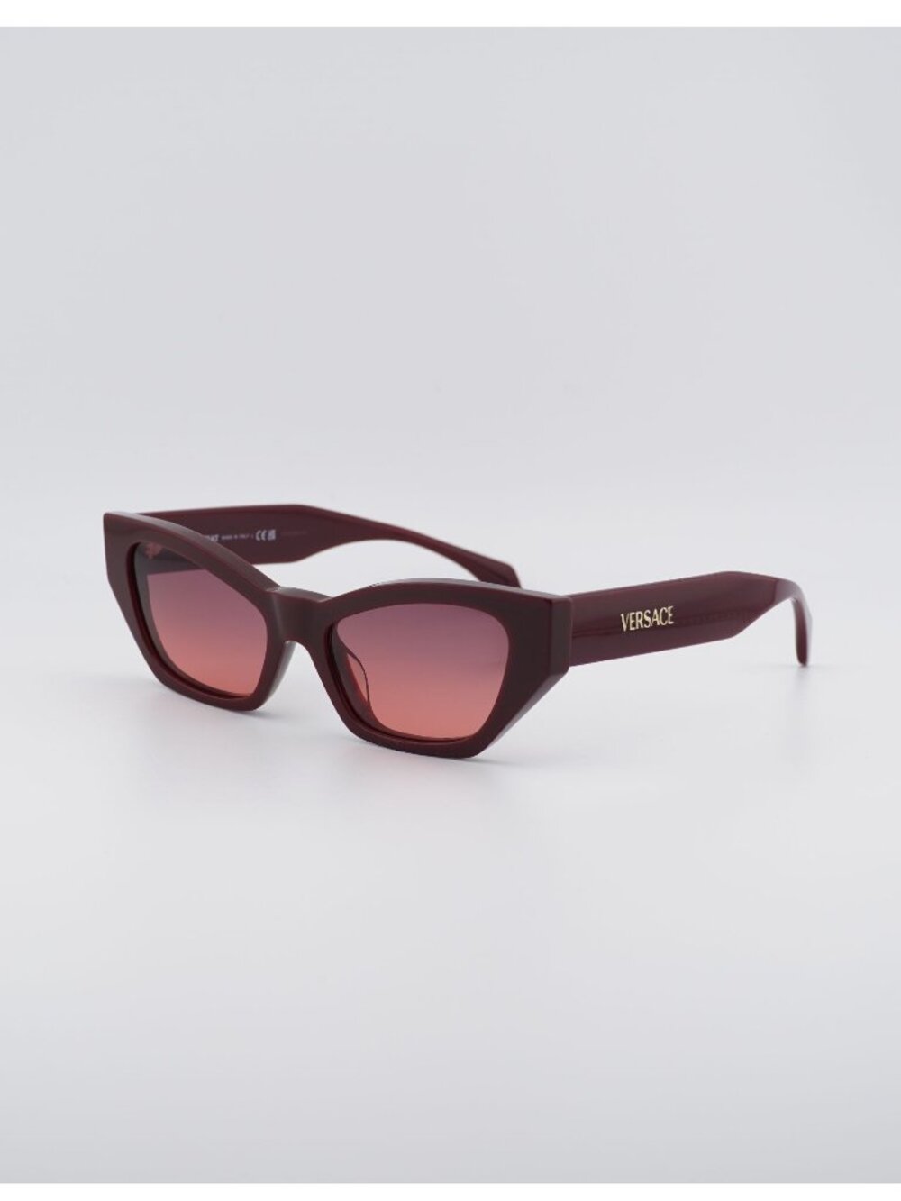 Versace VE4488U 551520 Sunglasses Red Cat Eye Frame, Pink to Violet Lenses